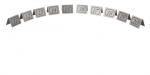 STAINLESS STEEL TABLE NUMBERS 11-20 BLACK EDGE/NUMBER 3468