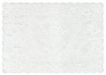 EMBOSSED WHITE TRAY PAPER 12X16"