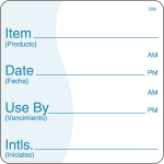 USE BY DISSOLVE-A-WAY LABELS 250CT 2X2"