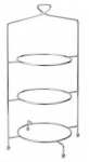 UTOPIA CHROME PLATED SAVOY 3-TIER CAKE PLATE STAND 18"