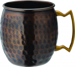 UTOPIA AGED COPPER HAMMERED ROUND MUG 19OZ 54CL F93031