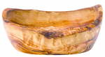 UTOPIA OLIVE WOOD RUSTIC OVAL BOWL 7.7X5.3"+/-