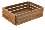 UTOPIA ACACIA WOOD LARGE RECTANGULAR CRATE 12.6X8.7"