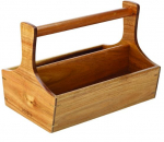 UTOPIA ROCKPORT ACACIA WOOD CONDIMENT CRATE 10.3X6.8"