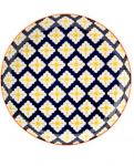 UTOPIA CADIZ VITRIFIED PORCELAIN BLUE/ORANGE PLATE 8"
