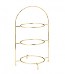 UTOPIA GOLD 3 TIER CAKE PLATE  STAND 17" (43CM)