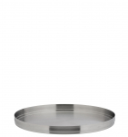 BRUSHED STAINLESS STEEL ROUND PLATE 9" (23CM)