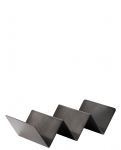 BLACK TRIPLE STREET FOOD STAND 21CM X 10CM