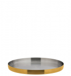 BRUSHED GOLD ROUND PLATE 9" (23CM)