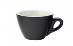 UTOPIA SUPER VITRIFIED PORCELAIN BARISTA BLACK FLAT WHITE CUP 5.5OZ
