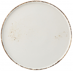 UTOPIA VITRIFIED PORCELAIN CREAM UMBRA COUPE PLATE 10.6"