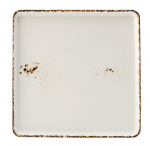 UTOPIA VITRIFIED PORCELAIN CREAM UMBRA SQUARE PLATE 7.5"