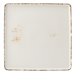 UTOPIA VITRIFIED PORCELAIN CREAM UMBRA SQUARE PLATE 10"