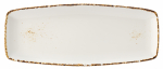 UTOPIA VITRIFIED PORCELAIN CREAM UMBRA OBLONG PLATE 14.6"