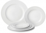 UTOPIA VITRIFIED PORCELAIN PURE WHITE WIDE RIM PLATE 8"