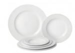 UTOPIA VITRIFIED PORCELAIN PURE WHITE WIDE RIM PLATE 11.5"