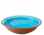 UTOPIA SUPERIOR TERRACOTTA SALSA SKY BLUE BOWL 8"