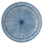UTOPIA VITRIFIED PORCELAIN URCHIN BLUE COUPE PLATE 8.9"
