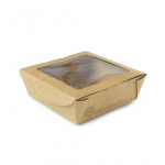 MEDIUM WINDOW BOX PLA WINDOW 650ML KRAFT 120X120X45MM
