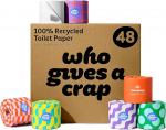 WHO GIVES A CRAP DOUBLE LENGTH 100% RECYCLED TOILET ROLL