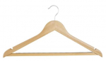 ASLOTEL NATURAL WOODEN HANGER WITH CONVENTIONAL HOOK