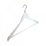 44CM WHITE WISHBONE HANGER WITH BAR & NOTCHES X100