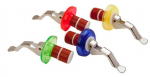 WINE BOTTLE RE-SEALERS X 10 PLASTIC/RUBBER LEVER TOP