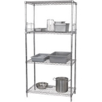 4 TIER WIRE SHELVING UNIT 24" DEEP 915X610MM