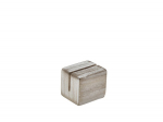 GENWARE WHITE WASH ACACIA WOOD SIGNHOLDER 3X2.5X2.5CM