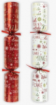 11" CREAM & RED SCRIPT CRACKERS