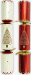 12" RED AND CREAM TREE CRACKERS