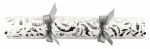 14" DELUXE WHITE & SILVER DAMASK CRACKERS
