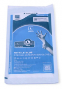 BLUE STERILE NITRILE GLOVE PAIR LARGE