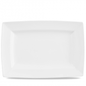 CHURCHILL ALCHEMY FINE CHINA WHITE ENERGY RECTANGULAR PLATE 13X9inch