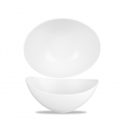 CHURCHILL ALCHEMY FINE CHINA WHITE MOONSTONE OVAL BOWL 20OZ