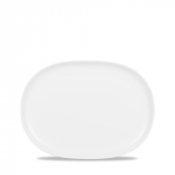 CHURCHILL ALCHEMY FINE CHINA WHITE MOONSTONE OVAL PLATE 7.5X5.7inch