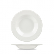 CHURCHILL SUPER VITRIFIED BUCKINGHAM WHITE RIMMED SOUP BOWL 9inch
