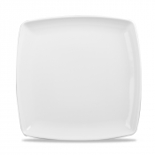 CHURCHILL SUPER VITRIFIED WHITE X SQUARED+ DEEP SQUARE PLATE 10.6inch