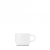 CHURCHILL SUPER VITRIFIED COMPACT WHITE STACKING TEACUP 7.5OZ