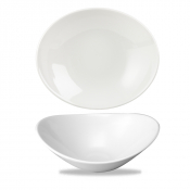 CHURCHILL SUPER VITRIFIED WHITE ORBIT OVAL COUPE BOWL 21OZ