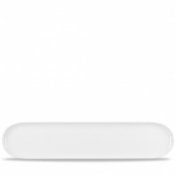 CHURCHILL ALCHEMY FINE CHINA WHITE MOONSTONE OBLONG BUFFET TRAY 22.8X3.9inch