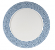 CHURCHILL SUPER VITRIFIED ISLA OCEAN BLUE FOOTED PLATE 10.9inch