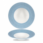CHURCHILL SUPER VITRIFIED ISLA OCEAN BLUE WIDE RIM BOWL 10OZ