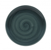 CHURCHILL SUPER VITRIFIED STONECAST PATINA RUSTIC TEAL COUPE PLATE 10.2inch