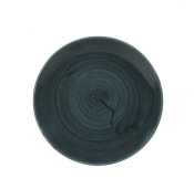 CHURCHILL SUPER VITRIFIED STONECAST PATINA RUSTIC TEAL COUPE PLATE 8.5inch