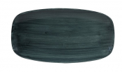 CHURCHILL SUPER VITRIFIED STONECAST PATINA RUSTIC TEAL OBLONG PLATE 14X7.4inch