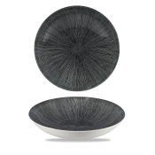 CHURCHILL SUPER VITRIFIED STUDIO PRINTS AGANO BLACK COUPE BOWL 40OZ