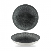 CHURCHILL SUPER VITRIFIED STUDIO PRINTS AGANO BLACK COUPE BOWL 15OZ