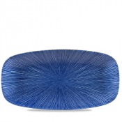 CHURCHILL SUPER VITRIFIED STUDIO PRINTS AGANO BLUE OBLONG PLATE 14X7.4inch