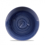 CHURCHILL SUPER VITRIFIED STONECAST PATINA COBALT BLUE COUPE PLATE 8.5inch